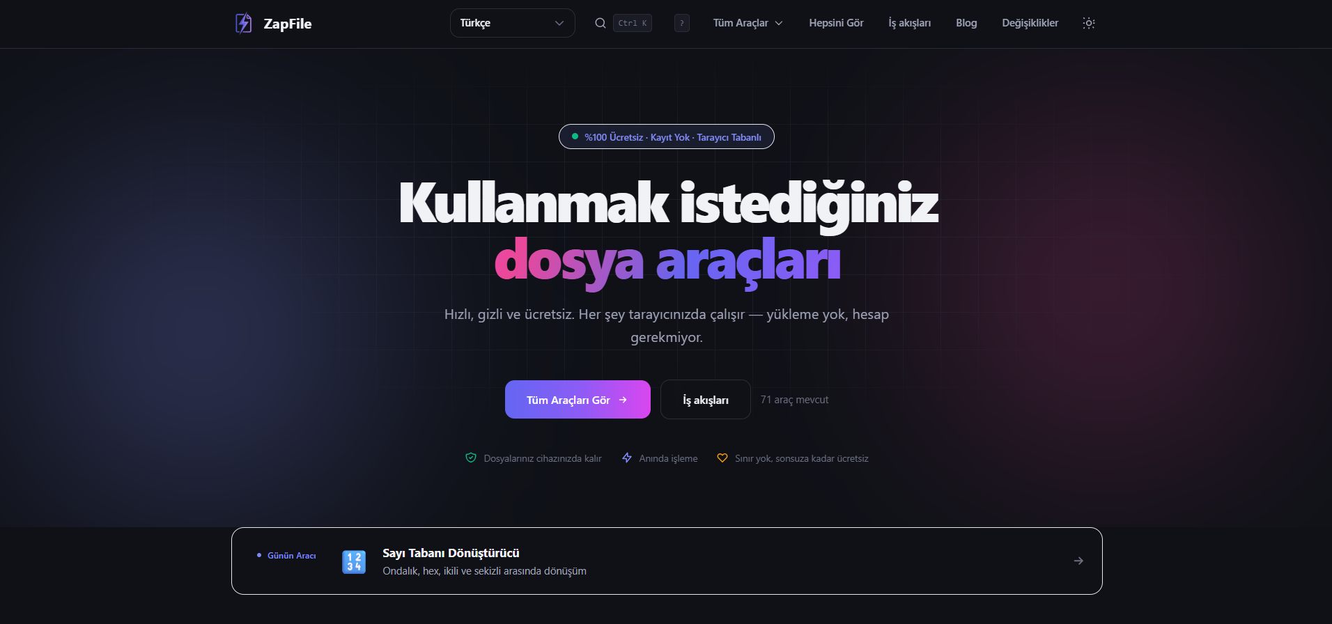 ZapFile ekran görüntüsü